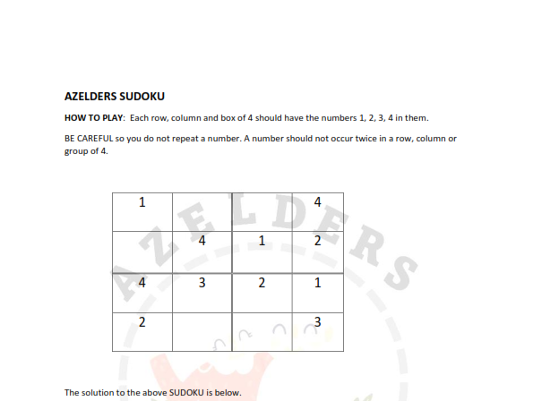 Easy Sudoku - Azelder